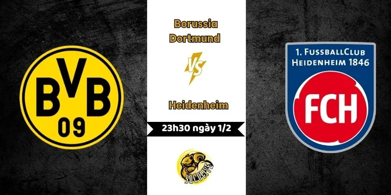 Nhận Định Borussia Dortmund vs Heidenheim 23h30 ngày 1/2